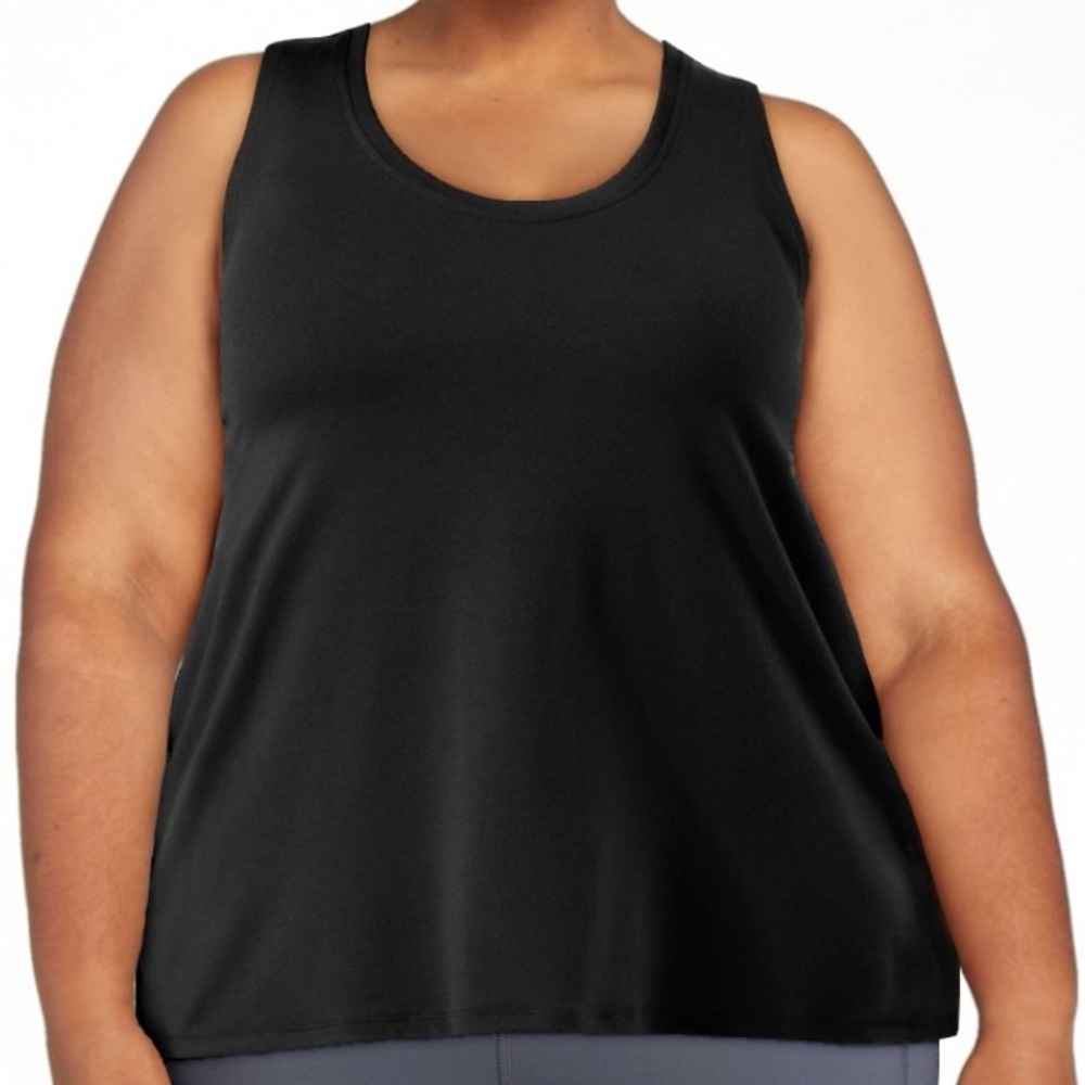 NWT-Athletic Works Plus XXL (20) Black Core Active Relaxed Fit Racerback Tank